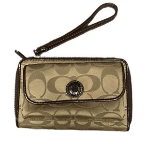 Coach Monogram Wristlet